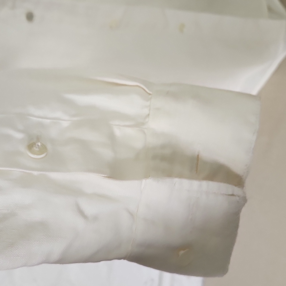 1970s Vintage Linen Men's Nordstrom Button Down 15/33 - Picture 6 of 9